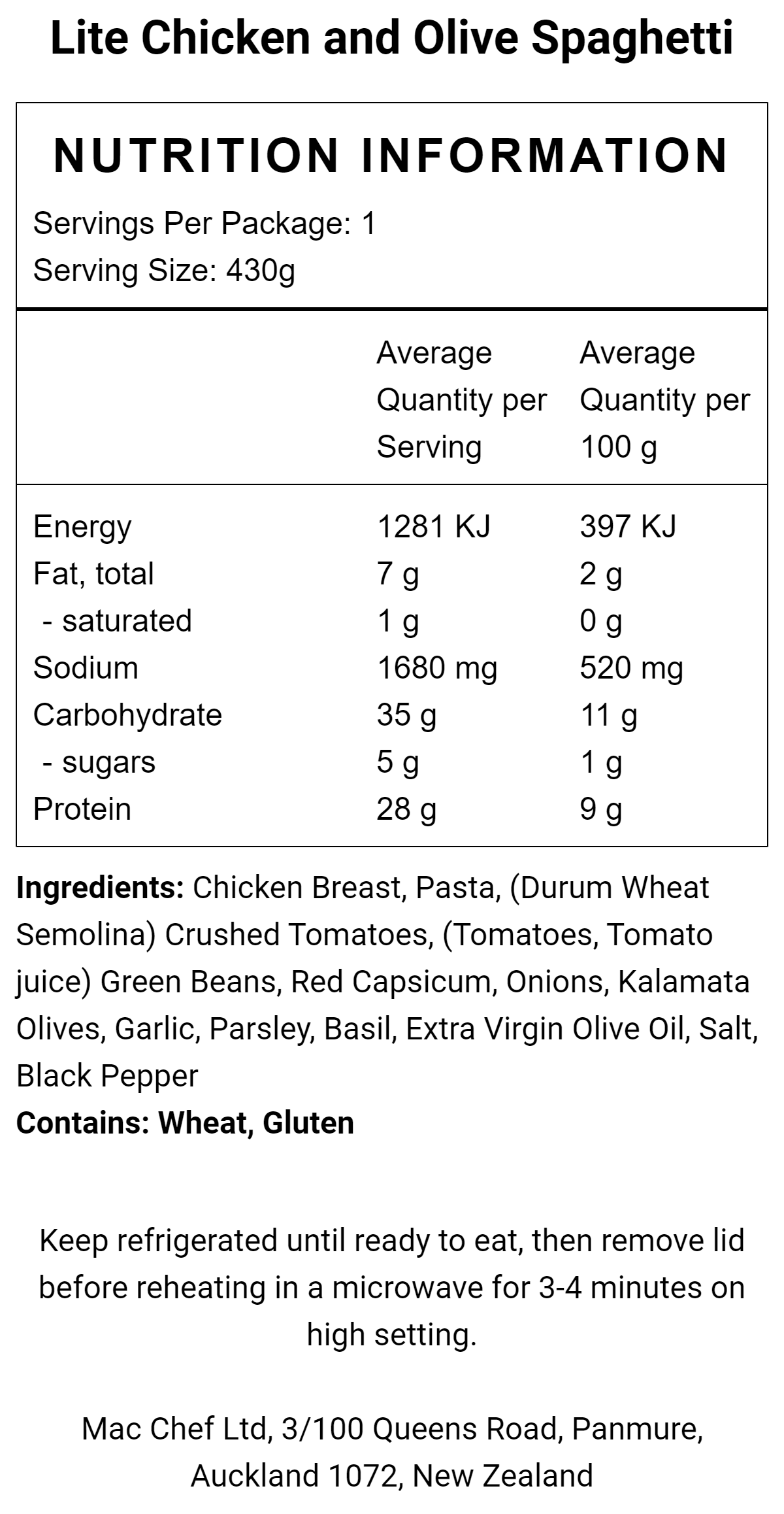 Lite Chicken Spaghetti with Olives