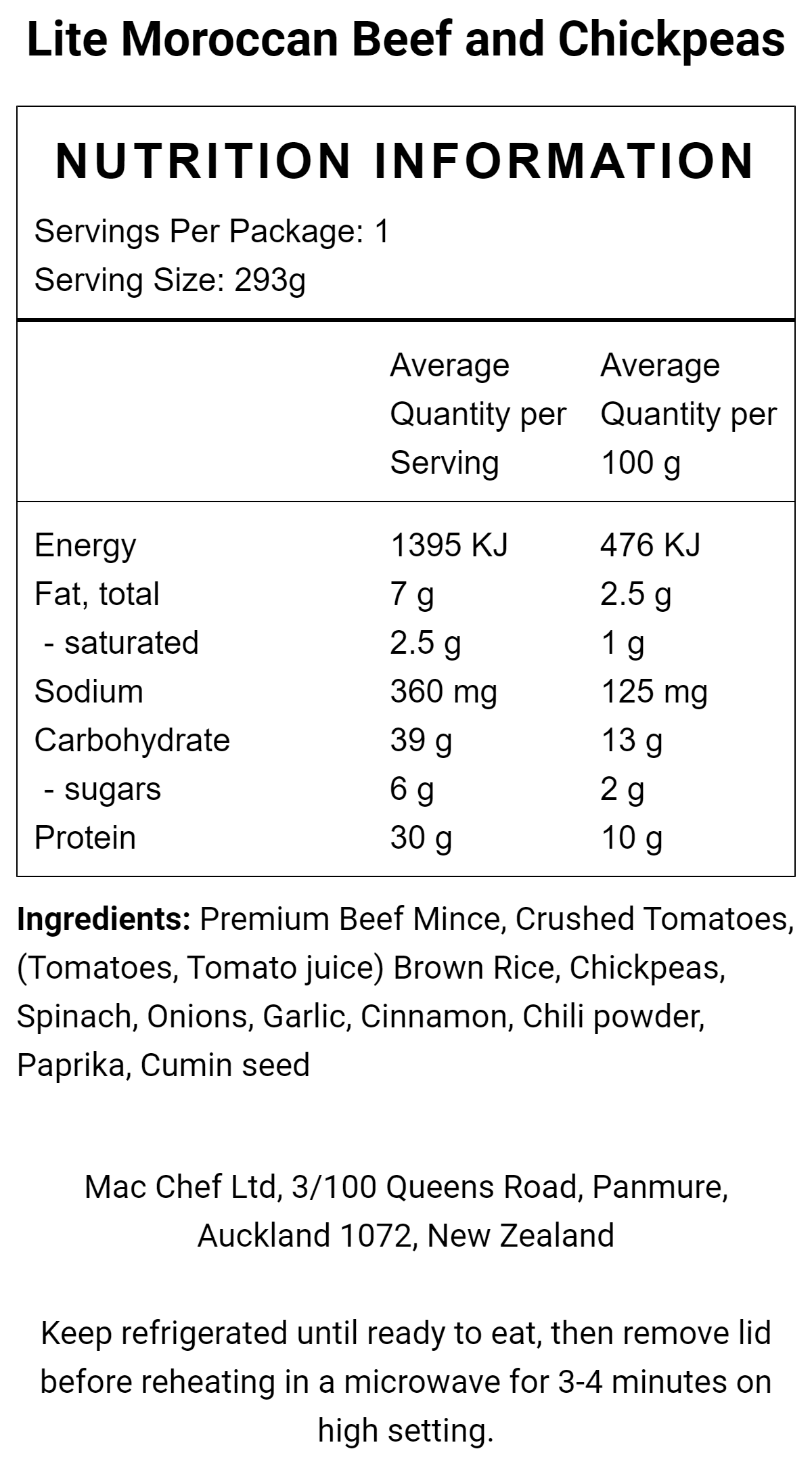 Lite Moroccan Beef and Chickpeas
